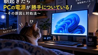 朝起きたらPCの電源が勝手についてる！？怪奇現象の原因と対処法【Windows11】